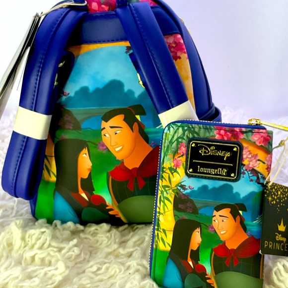 Loungefly Disney Mulan Castle Light Up Mini Backpack - Picture 2 of 3
